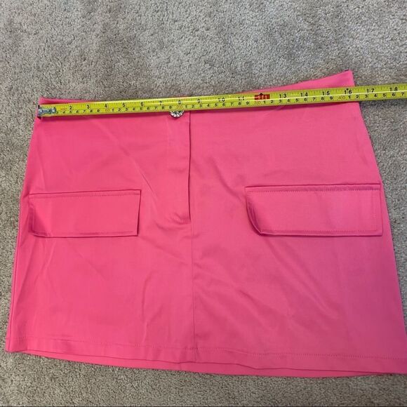 ZARA pink satin effect mini skirt Sz M NWT - Picture 10 of 12